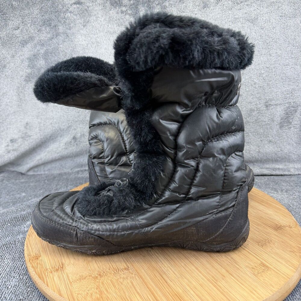 The North Face Boots Womens Size 6 Black Faux Fur Lined Winter Snow APPY FG4 - Picture 6 of 10